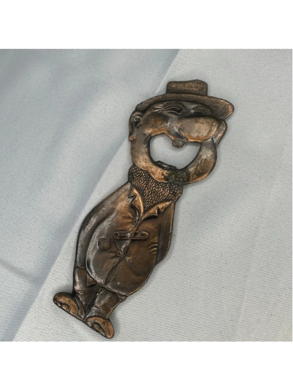Vintage Metal Laughing Hobo “Tramp” Bottle Opener Novelty Barware Collectible